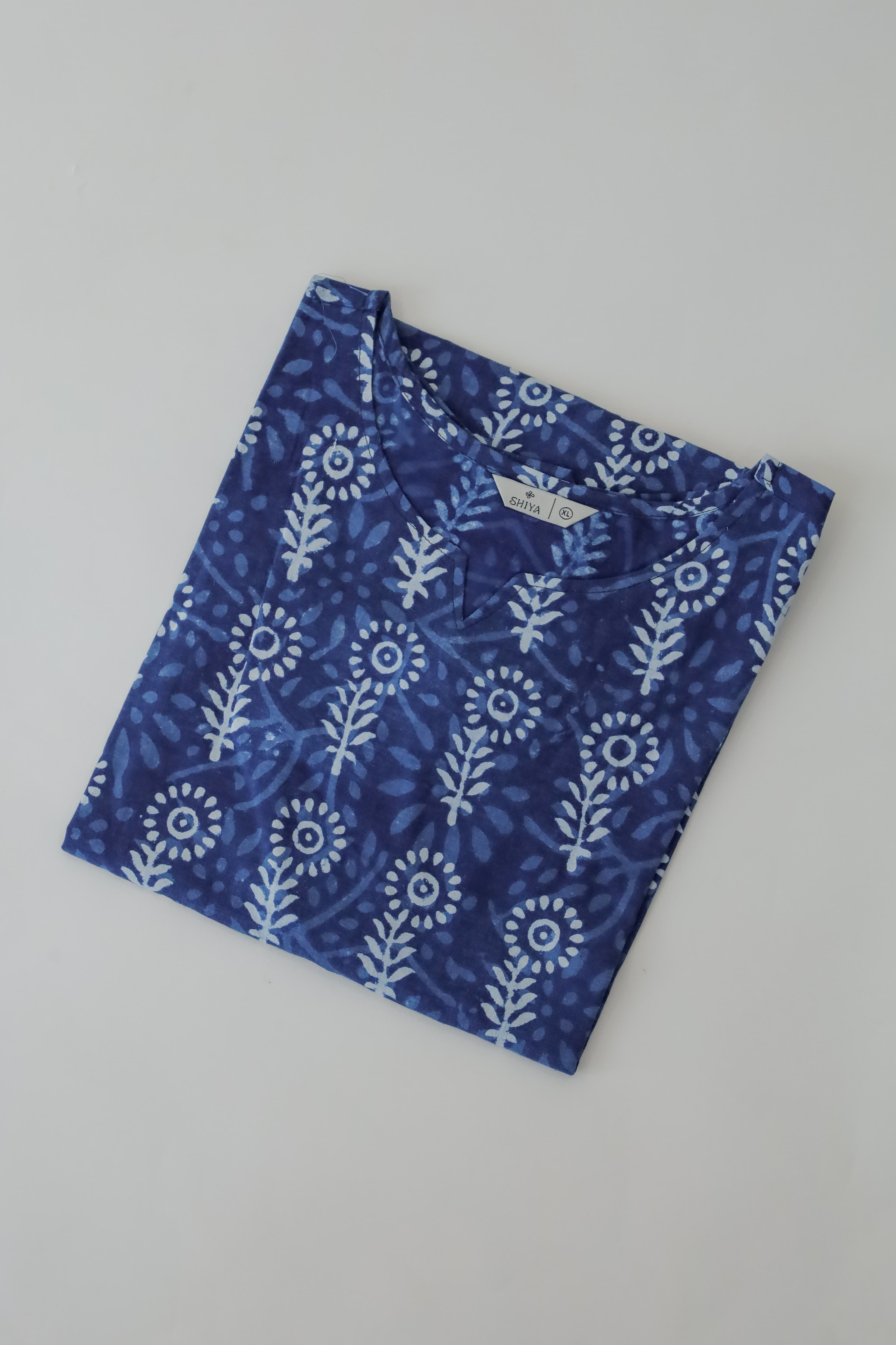 Indigo Floral Kurta