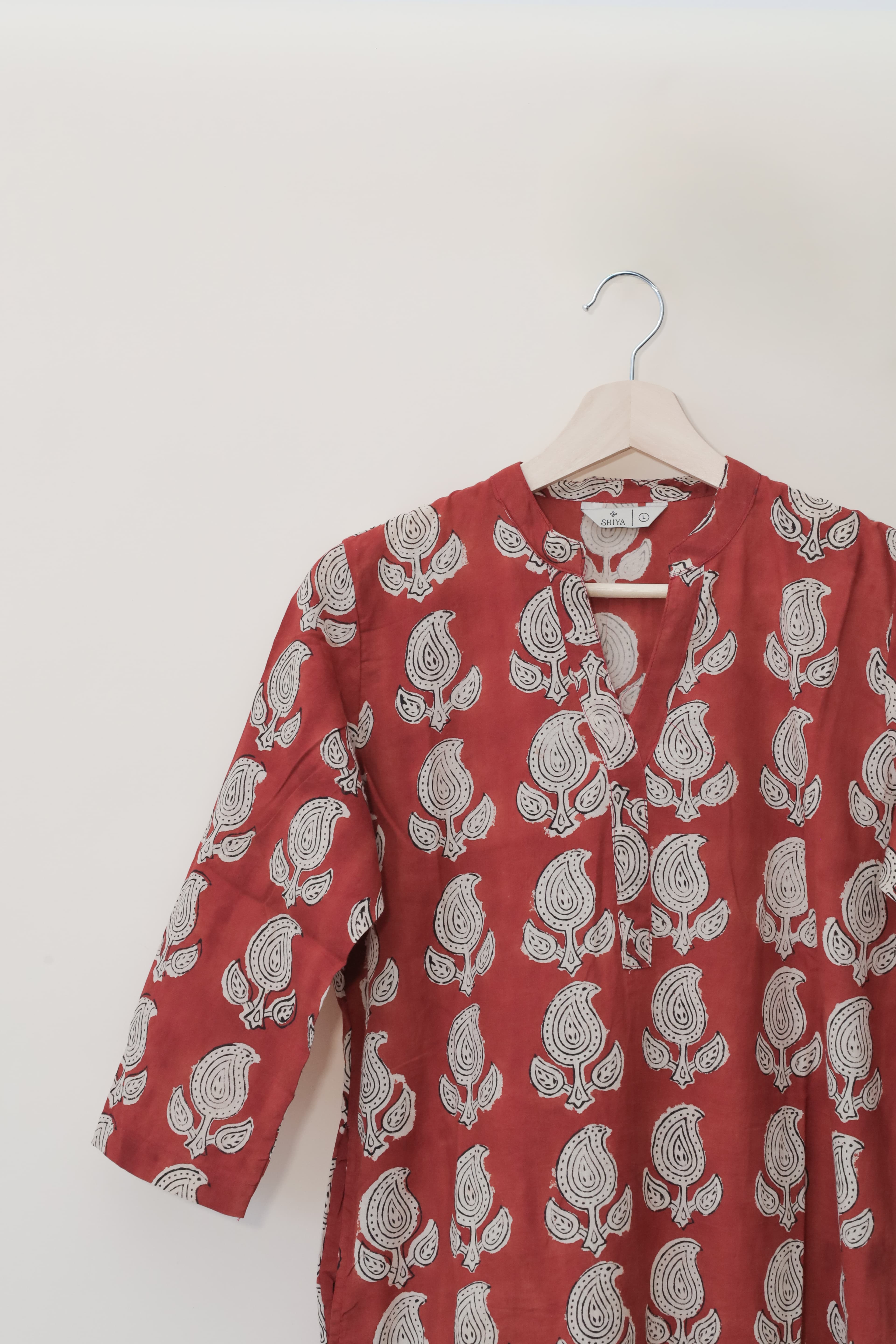 Rust Paisley Kurta